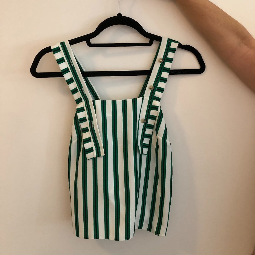 Topshop green/white top